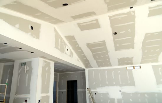 Large scale commercial drywall installation project